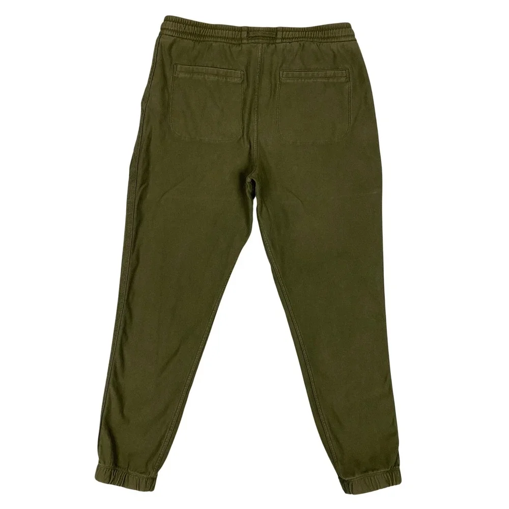 Athleta Farallon Jogger Cotton Joggers Pants Womens Medium Olive Green